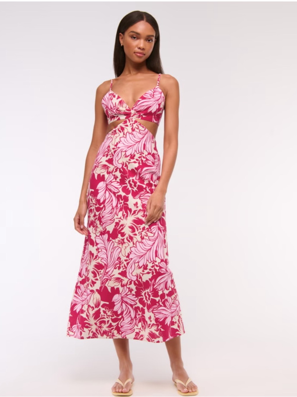 Abercrombie & Fitch The A&F Julia Slip Cutout Maxi Dress - Petite